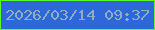 文字の大きさ：1、枠の色：58fc2b、背景の色：2c68da、文字の色：93adbc 無料ブログパーツのブログ時計