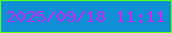 文字の大きさ：1、枠の色：58fe1f、背景の色：0f8fd4、文字の色：c02df8 無料ブログパーツのブログ時計