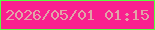 文字の大きさ：2、枠の色：58fe40、背景の色：f9208f、文字の色：e1a4a8 無料ブログパーツのブログ時計