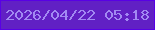 文字の大きさ：3、枠の色：5900e5、背景の色：6120c4、文字の色：a289f2 無料ブログパーツのブログ時計