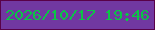 文字の大きさ：1、枠の色：590148、背景の色：7138a1、文字の色：0bc546 無料ブログパーツのブログ時計