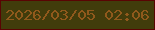文字の大きさ：4、枠の色：590403、背景の色：413c0b、文字の色：90591c 無料ブログパーツのブログ時計