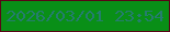 文字の大きさ：2、枠の色：590516、背景の色：098f17、文字の色：257d6f 無料ブログパーツのブログ時計