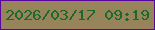 文字の大きさ：1、枠の色：59069d、背景の色：97845a、文字の色：1c6930 無料ブログパーツのブログ時計