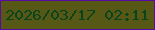 文字の大きさ：1、枠の色：5909a4、背景の色：575816、文字の色：09441f 無料ブログパーツのブログ時計