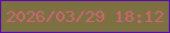 文字の大きさ：3、枠の色：590aaf、背景の色：7d7142、文字の色：ca6673 無料ブログパーツのブログ時計