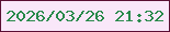 文字の大きさ：1、枠の色：590f33、背景の色：f9e7f9、文字の色：27894a 無料ブログパーツのブログ時計