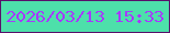 文字の大きさ：4、枠の色：59106a、背景の色：4de0aa、文字の色：a739fe 無料ブログパーツのブログ時計