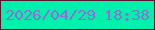 文字の大きさ：3、枠の色：59152c、背景の色：00f1ac、文字の色：946cd8 無料ブログパーツのブログ時計