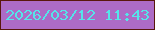文字の大きさ：2、枠の色：59170c、背景の色：ad6bc6、文字の色：55e5e9 無料ブログパーツのブログ時計