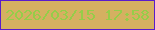 文字の大きさ：5、枠の色：591ccb、背景の色：d5b061、文字の色：95cd49 無料ブログパーツのブログ時計
