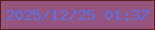 文字の大きさ：2、枠の色：591d12、背景の色：96557f、文字の色：5473f0 無料ブログパーツのブログ時計