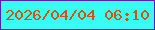 文字の大きさ：2、枠の色：591fb4、背景の色：37fdf4、文字の色：d5530d 無料ブログパーツのブログ時計