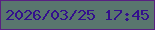 文字の大きさ：2、枠の色：592082、背景の色：59766e、文字の色：33108d 無料ブログパーツのブログ時計