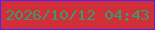 文字の大きさ：3、枠の色：5920f2、背景の色：d02e38、文字の色：3e986e 無料ブログパーツのブログ時計