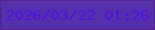 文字の大きさ：3、枠の色：59218d、背景の色：5532ab、文字の色：520de0 無料ブログパーツのブログ時計
