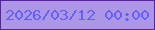 文字の大きさ：3、枠の色：59239e、背景の色：ae96e7、文字の色：635ffd 無料ブログパーツのブログ時計