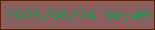 文字の大きさ：4、枠の色：592401、背景の色：8c5e5f、文字の色：1a9a4a 無料ブログパーツのブログ時計