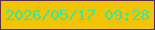 文字の大きさ：2、枠の色：592c59、背景の色：f2c502、文字の色：2fe9a2 無料ブログパーツのブログ時計