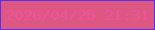 文字の大きさ：2、枠の色：5930e8、背景の色：dc5782、文字の色：ee549e 無料ブログパーツのブログ時計