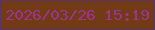 文字の大きさ：5、枠の色：593565、背景の色：723a15、文字の色：9a3391 無料ブログパーツのブログ時計