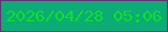 文字の大きさ：1、枠の色：593873、背景の色：0bac75、文字の色：13dd2a 無料ブログパーツのブログ時計