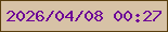 文字の大きさ：1、枠の色：593e0e、背景の色：d7c2a6、文字の色：6d0197 無料ブログパーツのブログ時計