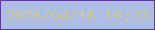 文字の大きさ：2、枠の色：593e94、背景の色：acbee6、文字の色：cdc794 無料ブログパーツのブログ時計