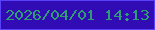 文字の大きさ：2、枠の色：5941f9、背景の色：310cb4、文字の色：309c74 無料ブログパーツのブログ時計