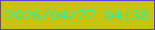 文字の大きさ：1、枠の色：5942d4、背景の色：c8c30d、文字の色：32ed9f 無料ブログパーツのブログ時計