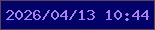 文字の大きさ：4、枠の色：59445b、背景の色：020268、文字の色：a882ed 無料ブログパーツのブログ時計
