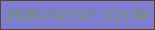 文字の大きさ：2、枠の色：594529、背景の色：7e7dd1、文字の色：6d975f 無料ブログパーツのブログ時計