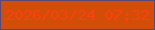 文字の大きさ：2、枠の色：594979、背景の色：d14d08、文字の色：f94113 無料ブログパーツのブログ時計