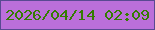 文字の大きさ：1、枠の色：594992、背景の色：bb6fda、文字の色：357c02 無料ブログパーツのブログ時計