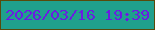 文字の大きさ：5、枠の色：594a0b、背景の色：20a08d、文字の色：6b1be2 無料ブログパーツのブログ時計