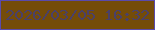 文字の大きさ：4、枠の色：594aac、背景の色：744c09、文字の色：4a4069 無料ブログパーツのブログ時計
