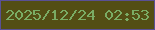文字の大きさ：4、枠の色：595095、背景の色：534e14、文字の色：7aac64 無料ブログパーツのブログ時計