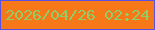 文字の大きさ：3、枠の色：5951e4、背景の色：f77819、文字の色：93cc66 無料ブログパーツのブログ時計