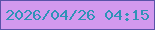 文字の大きさ：3、枠の色：5952a8、背景の色：d299ee、文字の色：2f92b7 無料ブログパーツのブログ時計