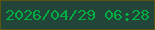 文字の大きさ：4、枠の色：59540f、背景の色：234439、文字の色：02ae44 無料ブログパーツのブログ時計