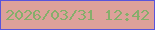 文字の大きさ：1、枠の色：5954db、背景の色：dda19a、文字の色：86ae6b 無料ブログパーツのブログ時計