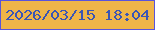 文字の大きさ：1、枠の色：5954db、背景の色：efb548、文字の色：3a55b5 無料ブログパーツのブログ時計