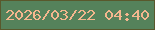 文字の大きさ：3、枠の色：59582c、背景の色：55825b、文字の色：f4b78e 無料ブログパーツのブログ時計