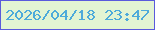 文字の大きさ：4、枠の色：595adc、背景の色：e2f4d3、文字の色：4daada 無料ブログパーツのブログ時計