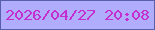 文字の大きさ：5、枠の色：595fab、背景の色：b0aefc、文字の色：c32dd2 無料ブログパーツのブログ時計