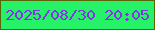 文字の大きさ：3、枠の色：596406、背景の色：25f267、文字の色：8b2fec 無料ブログパーツのブログ時計