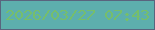 文字の大きさ：5、枠の色：59647e、背景の色：5dafad、文字の色：76be6b 無料ブログパーツのブログ時計