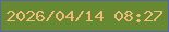 文字の大きさ：2、枠の色：5964ab、背景の色：678932、文字の色：f2ba78 無料ブログパーツのブログ時計