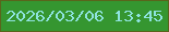 文字の大きさ：1、枠の色：59651c、背景の色：359630、文字の色：8ee3de 無料ブログパーツのブログ時計
