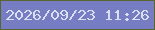 文字の大きさ：5、枠の色：596633、背景の色：767dc2、文字の色：d8e0f0 無料ブログパーツのブログ時計
